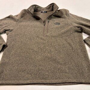 ~~North Face Sweater Mens XXL Brown 1/4 Zip Fleece Outdoors Hiking Pullover...Sm